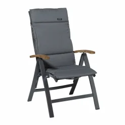Madison Rib Grey 125x50 Gartenkissen mit hoher Rückenlehne