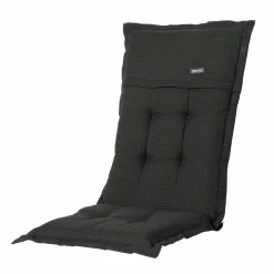 Madison Rib schwarze Gartenstuhlkissen - 4er-Set