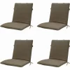 Madison Taupe Canvas Eco+ Stapelbare Stuhlkissen - 4er-Set
