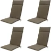 Madison Taupe Canvas Eco+ Gartenstuhlkissen - 4er-Set