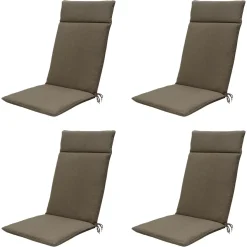 Madison Taupe Canvas Eco+ Gartenstuhlkissen - 4er-Set