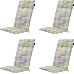 Madison Tess lila Gartenstuhlkissen - 4er-Set