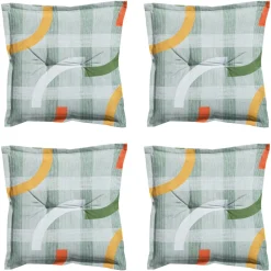 Madison Tess orange Sitzkissen - 4er Set
