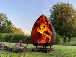 Magma Corten Garten Kamin mit funkenschutz