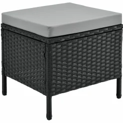 Manacor Polyrattan schwarzes Lounge-Set