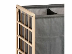 Marbeaux Wäschekorb mit 2 Fächern - Grey