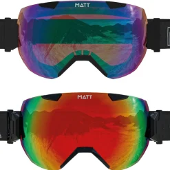 MATT Synchro Tribands rote Skibrille