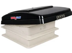 Maxxfan Deluxe Compact 28 x 28 Dachluke mit Ventilator - Smoke