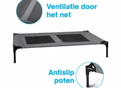 Maxxpro 106 x 76 x 17 cm Hundebett mit Füßen - Black