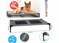 Maxxpro 106 x 76 x 17 cm Hundebett mit Füßen - Black