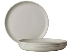 Mepal Silueta 230 mm Set von 4 Frühstücksteller - White