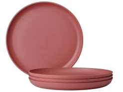 Mepal Silueta 230 mm Set von 4 Frühstücksteller - Red