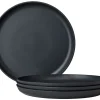 Mepal Silueta 230 mm Set von 4 Frühstücksteller - Black
