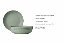 Mepal Silueta 210 mm Set von 4 Suppenteller - Red