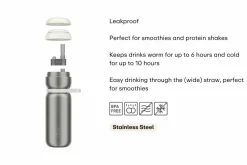 Mepal Sport Twist 600 ml Thermo-Trinkflasche - Graphite black