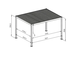 Mirador Deluxe 300 x 400 cm elektrische LED Pergola - anthrazit