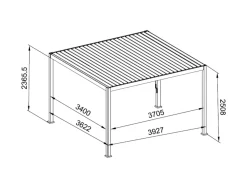 Mirador Deluxe 360 x 400 cm pergola - anthrazit