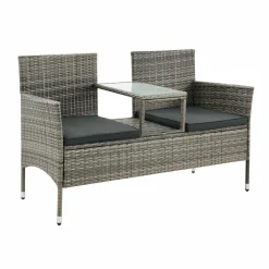 Monaco Polyrattan graues Gartenbank