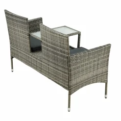 Monaco Polyrattan graues Gartenbank