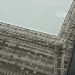 Monaco Polyrattan graues Gartenbank