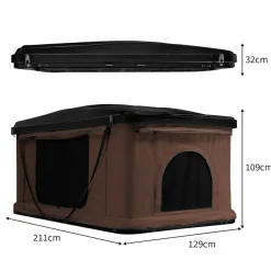 Monstershop Braun 2-3 Personen Dachzelt