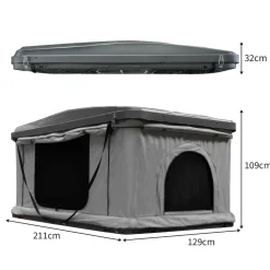 Monstershop Grey 2-3 Personen Dachzelt