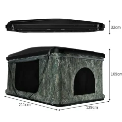 Monstershop Tarnfarbenes 2-3 Personen Dachzelt