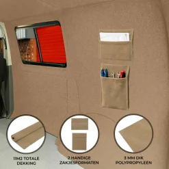 Monstershop Wohnmobilstoff mit Taschen - Beige