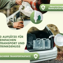 Naturbummler 10 Liter Set von 4 Faltbaren Wasserkanister