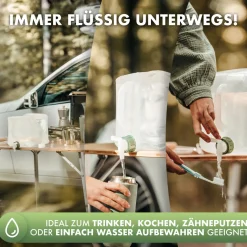 Naturbummler 10 Liter Set von 4 Faltbaren Wasserkanister