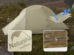 Naturehike Cloud Up 3 PRO Zelt - Braun