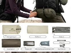 Naturehike Cloud Up 3 PRO Zelt - Braun