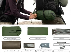 Naturehike Cloud Up 3 PRO Zelt – Grün