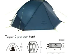 Naturehike Tagar 2-Personen-Zelt - Marineblau