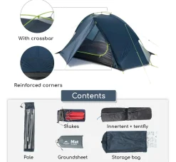 Naturehike Tagar 2-Personen-Zelt - Marineblau