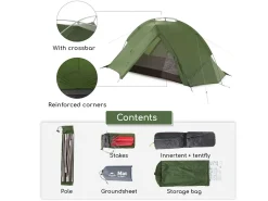 Naturehike Tagar 2-Personen-Zelt - Grün
