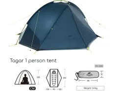 Naturehike Tagar 1-Personen-Zelt – Blau
