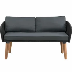 Neapal schwarzes Sofa Set Gartenmöbel