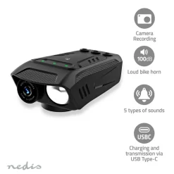 Nedis CCAM100BK Fahrradkamera - Schwarz