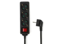 Nedis ESOC350F2BK 3-Fach Steckdosenleiste - 5 Meter