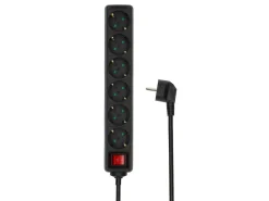 Nedis ESOC615F2BK 6-fach Steckdosenleiste - 1 Meter