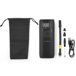 Nedis PAAC10BK Wiederaufladbarer Luftkompressor - Schwarz