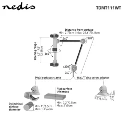 Nedis TDMT111WT Tablet-Ständer