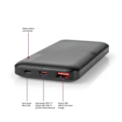 Nedis UPBKPD10000BK Powerbank - 10.000 mAh
