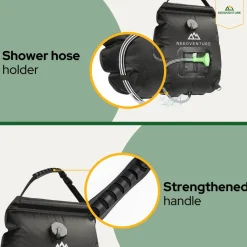 needventure® 20 Liter Campingdusche - Schwarz