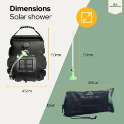 needventure® 20 Liter Campingdusche - Schwarz