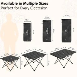 Needventure Tragbarer Campingtisch - 40 x 35 cm