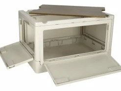 Norlander faltbare Kiste mit Holzdeckel - Off White