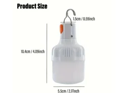 Norskskin Akku LED Zelt und Campingleuchte mit Haken