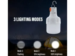Norskskin Akku LED Zelt und Campingleuchte mit Haken